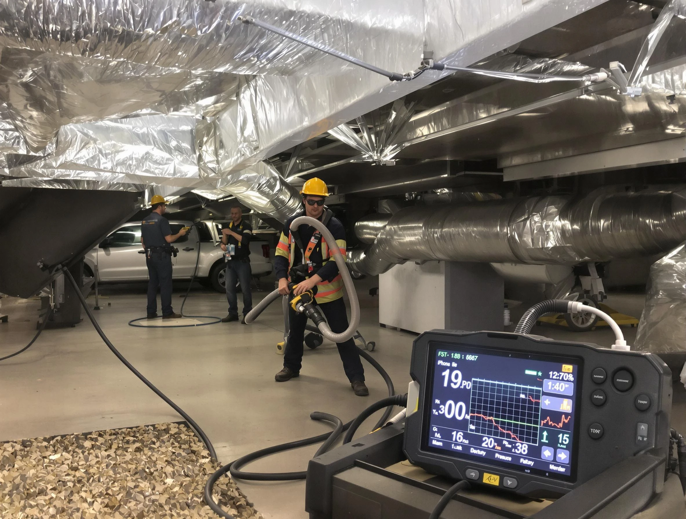 Professional negative pressure duct cleaning by Warr Acres Air Duct Cleaning in Warr Acres